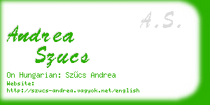 andrea szucs business card