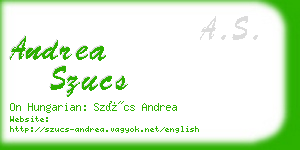 andrea szucs business card